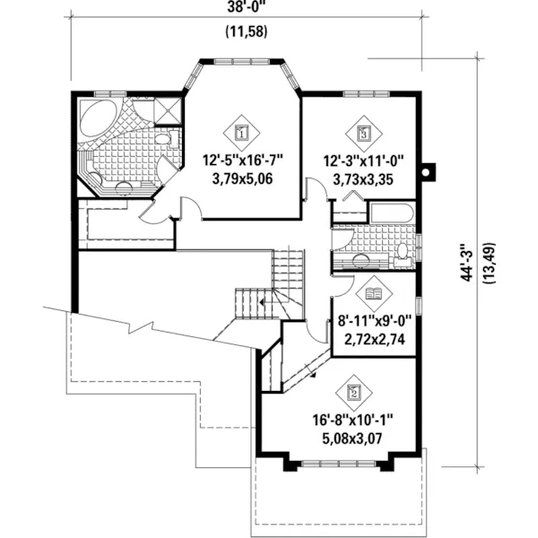 Modern House Plan Second Floor - Shayla Neoclassical Home 126D-0200 - Shop House Plans and More