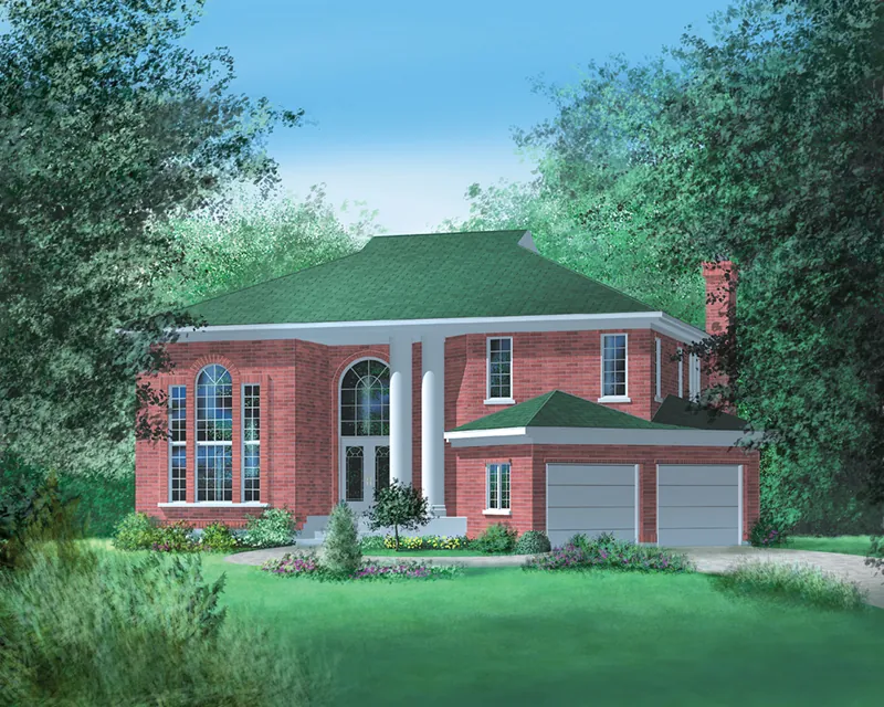 European House Plan Front of Home - Tara Luxury Home 126D-0202 - Shop House Plans and More