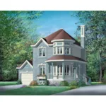 European House Plan Front of Home - Crabapple Victorian Home 126D-0206 - Search House Plans and More