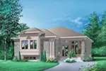 Colonial House Plan Front of Home - Lehman Split-Level Home 126D-0211 - Shop House Plans and More