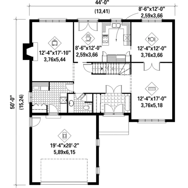 Traditional House Plan First Floor - Gilette Greek Revival Home 126D-0215 - Search House Plans and More