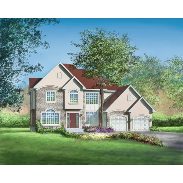 European House Plan Front of Home - Danby Traditional Home 126D-0216 - Search House Plans and More