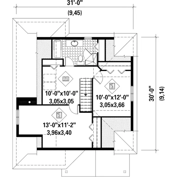 Country House Plan Second Floor - Carrieann Country Ranch Home 126D-0218 - Search House Plans and More