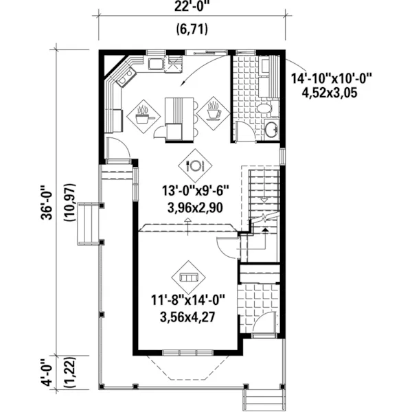 Victorian House Plan First Floor - Rudy Country Victorian Home 126D-0219 - Shop House Plans and More