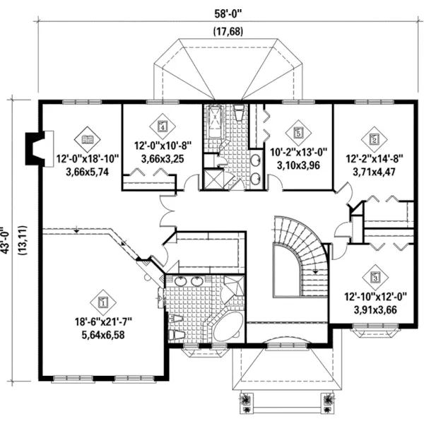 European House Plan Second Floor - Morgan Manor Luxury Home 126D-0221 - Shop House Plans and More