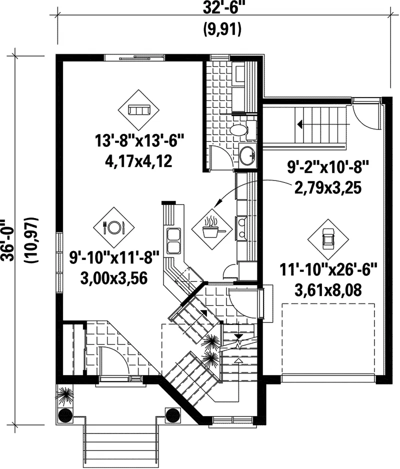 Traditional House Plan First Floor - Walker Hill Traditional Home 126D-0229 - Shop House Plans and More