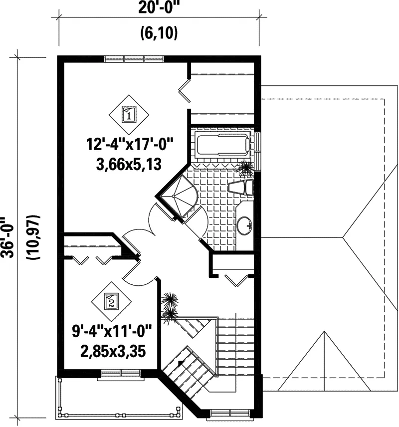 Traditional House Plan Second Floor - Walker Hill Traditional Home 126D-0229 - Shop House Plans and More