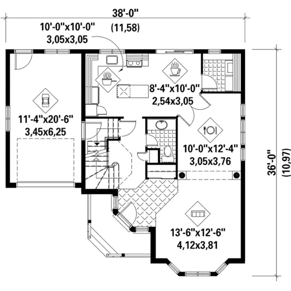 Victorian House Plan First Floor - Summers Country Victorian Home 126D-0230 - Shop House Plans and More