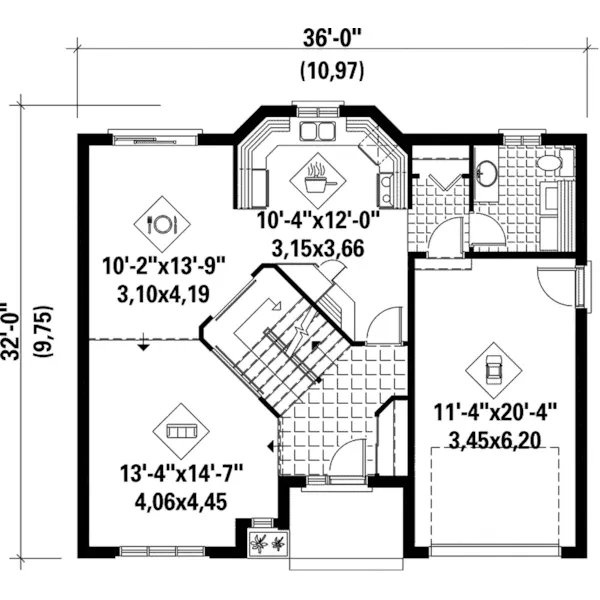 Traditional House Plan First Floor - Nixie Traditional Home 126D-0233 - Shop House Plans and More