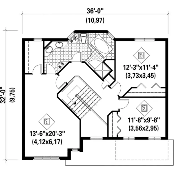 Traditional House Plan Second Floor - Nixie Traditional Home 126D-0233 - Shop House Plans and More