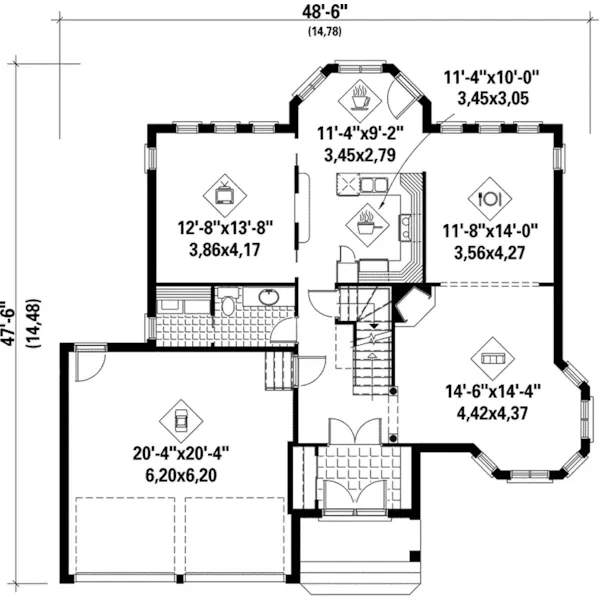 Traditional House Plan First Floor - Levona Traditional Home 126D-0234 - Shop House Plans and More