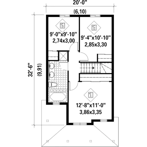 Country House Plan Second Floor - Kinley Narrow Lot Country Home 126D-0235 - Search House Plans and More