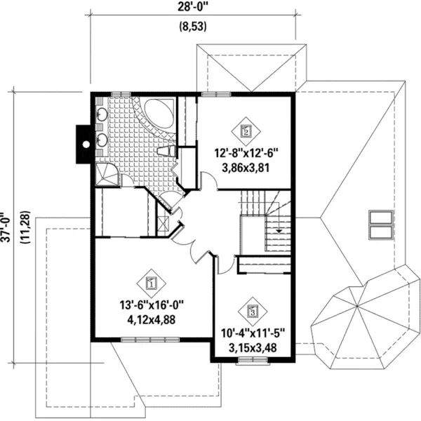 Victorian House Plan Second Floor - Hemford Traditional Home 126D-0237 - Search House Plans and More