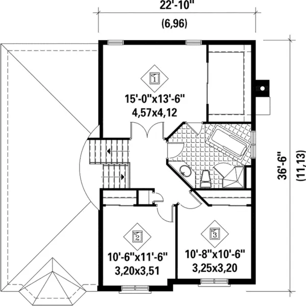 Traditional House Plan Second Floor - Geralyn Two-Story Home 126D-0238 - Search House Plans and More