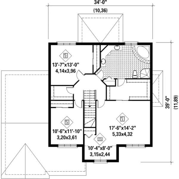 Georgian House Plan Second Floor - Fiorella Georgian Home 126D-0240 - Search House Plans and More