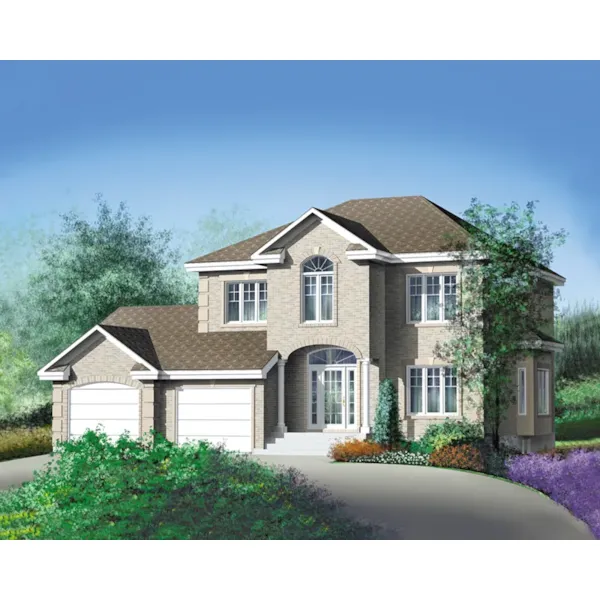 Georgian House Plan Front of Home - Fiorella Georgian Home 126D-0240 - Search House Plans and More