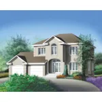 Georgian House Plan Front of Home - Fiorella Georgian Home 126D-0240 - Search House Plans and More