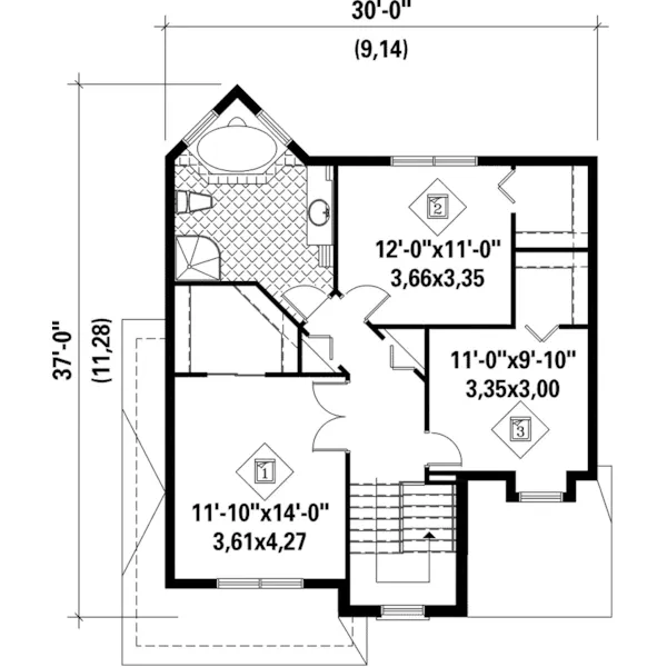 Craftsman House Plan Second Floor - Dubois Country Two-Story Home 126D-0241 - Search House Plans and More