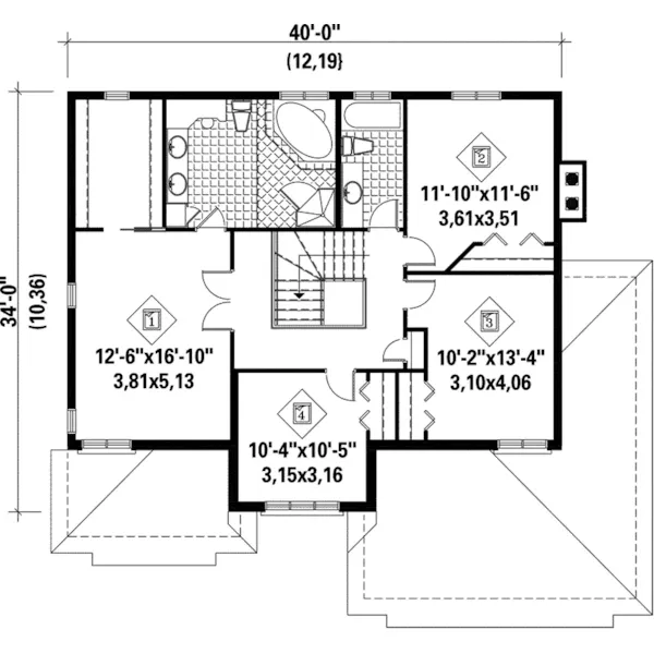 Italian House Plan Second Floor - Destino Italian Style Home 126D-0242 - Search House Plans and More