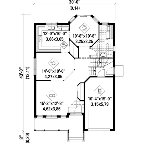 Victorian House Plan First Floor - Cheney Country Victorian Home 126D-0243 - Search House Plans and More