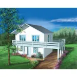 Vacation House Plan Front of Home - Baker Dunes Beach Home 126D-0246 - Search House Plans and More