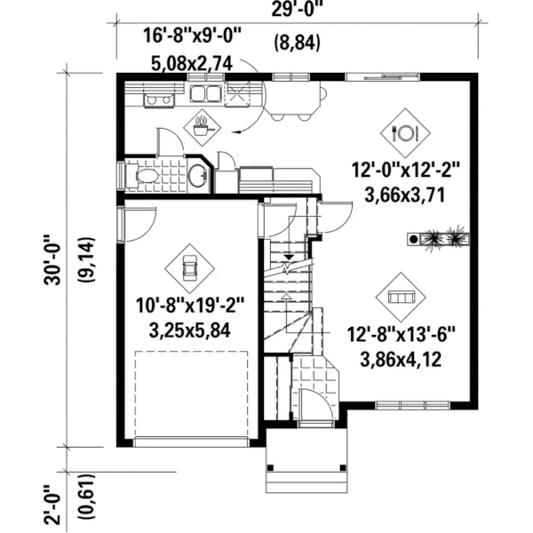 Colonial House Plan First Floor - Travon Traditional Home 126D-0250 - Shop House Plans and More