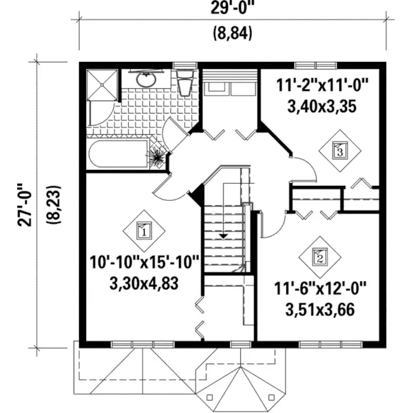 Colonial House Plan Second Floor - Travon Traditional Home 126D-0250 - Shop House Plans and More