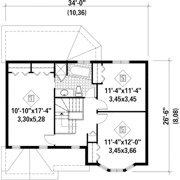 Traditional House Plan Second Floor - Mulberry Lake Craftsman Home 126D-0251 - Shop House Plans and More