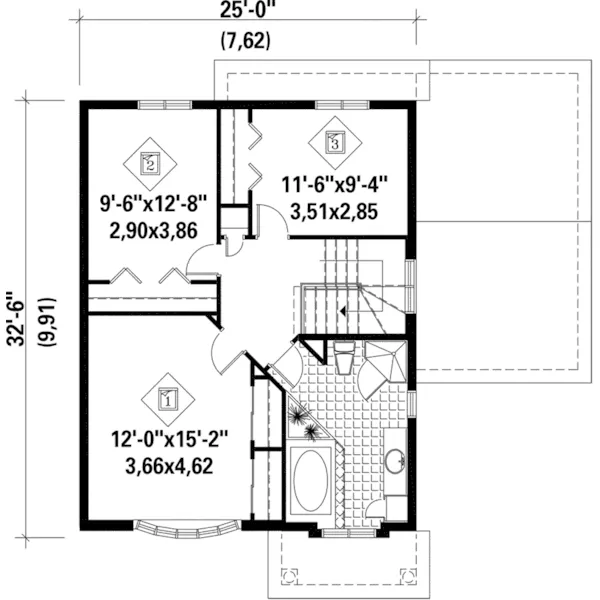 Traditional House Plan Second Floor - Hayes Traditional 2-Story Home 126D-0252 - Search House Plans and More