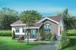 Contemporary House Plan Front of Home - Joan Raised Ranch Home 126D-0261 - Search House Plans and More
