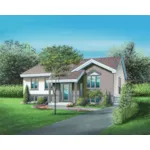 Contemporary House Plan Front of Home - Joan Raised Ranch Home 126D-0261 - Search House Plans and More