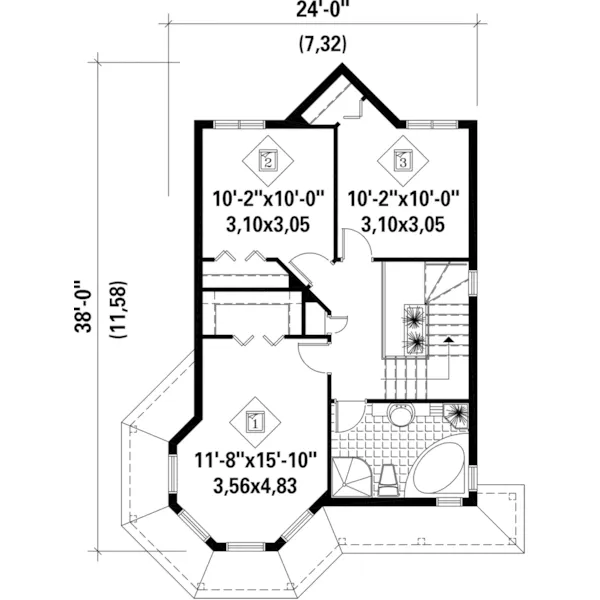 Country House Plan Second Floor - Vanderwall Victorian Home 126D-0266 - Shop House Plans and More