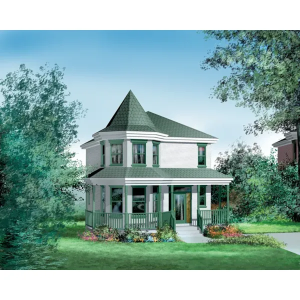 Country House Plan Front of Home - Vanderwall Victorian Home 126D-0266 - Shop House Plans and More