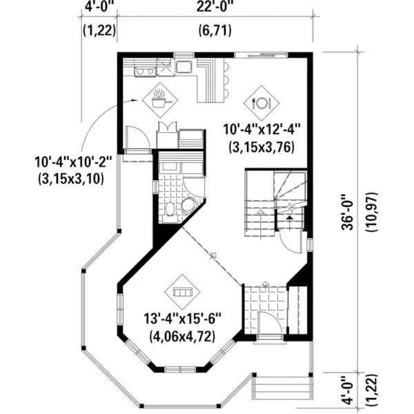 Country French House Plan First Floor - Erica Country Victorian Home 126D-0270 - Search House Plans and More