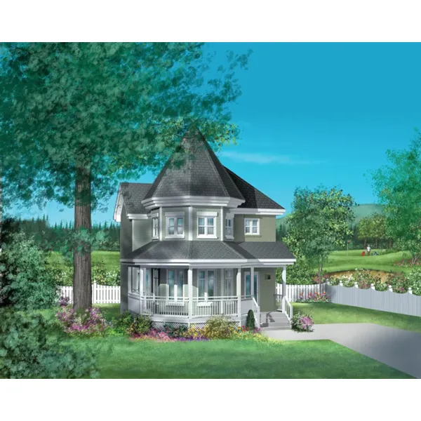 Country French House Plan Front of Home - Erica Country Victorian Home 126D-0270 - Search House Plans and More