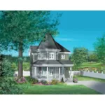 Country French House Plan Front of Home - Erica Country Victorian Home 126D-0270 - Search House Plans and More