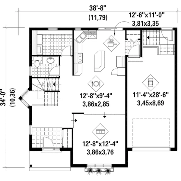 Victorian House Plan First Floor - Ervin Traditional Home 126D-0271 - Search House Plans and More