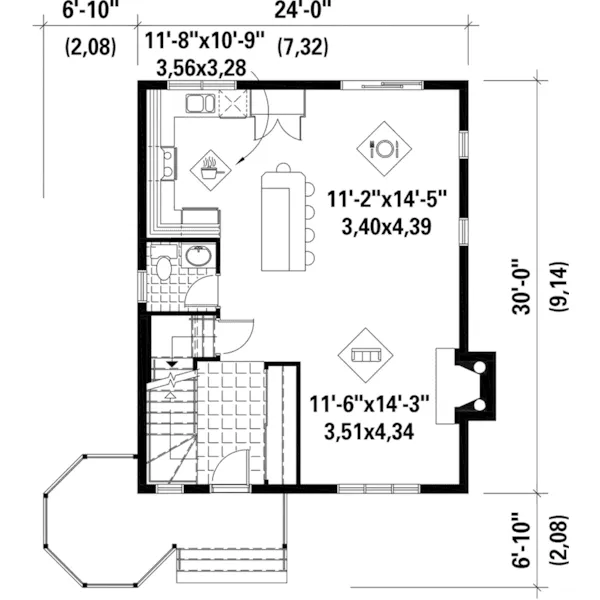 English Cottage House Plan First Floor - Carwyn Victorian Farmhouse 126D-0273 - Search House Plans and More