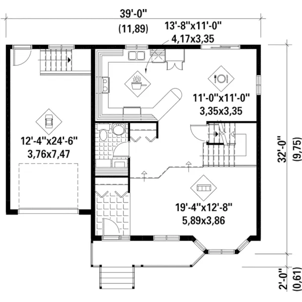 Victorian House Plan First Floor - Cashel Country Style Home 126D-0274 - Search House Plans and More