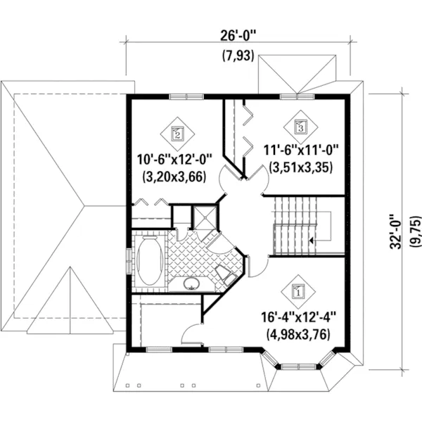 Victorian House Plan Second Floor - Cashel Country Style Home 126D-0274 - Search House Plans and More