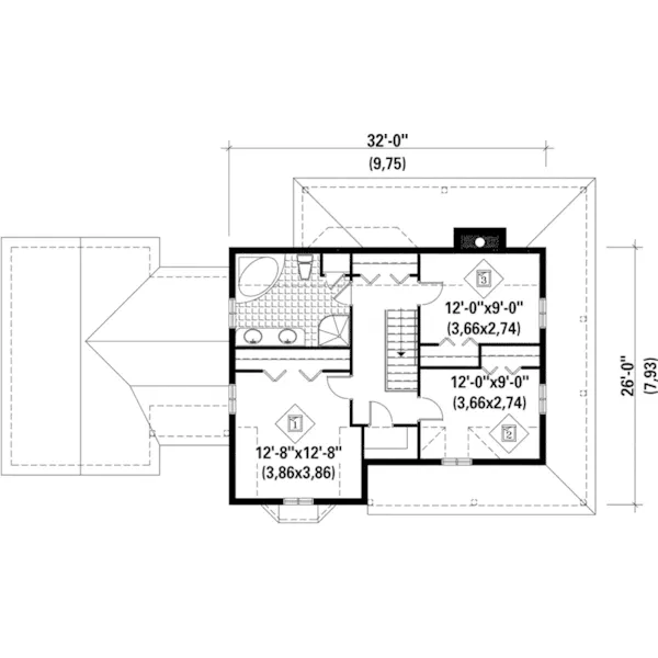 Arts & Crafts House Plan Second Floor - Novia Country Two-Story Home 126D-0279 - Shop House Plans and More