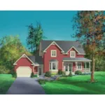 Arts & Crafts House Plan Front of Home - Novia Country Two-Story Home 126D-0279 - Shop House Plans and More