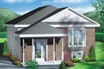 Front of Home - Pickfair Split-Level Home 126D-0281 - Shop House Plans and More