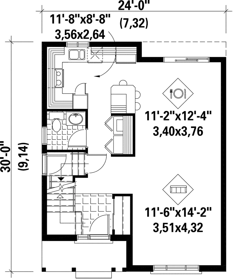 Modern House Plan First Floor - Craigland Traditional Home 126D-0288 - Search House Plans and More