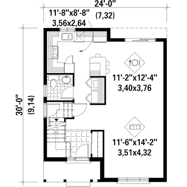 Modern House Plan First Floor - Craigland Traditional Home 126D-0288 - Search House Plans and More