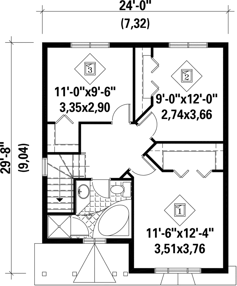 Modern House Plan Second Floor - Craigland Traditional Home 126D-0288 - Search House Plans and More