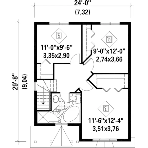 Modern House Plan Second Floor - Craigland Traditional Home 126D-0288 - Search House Plans and More