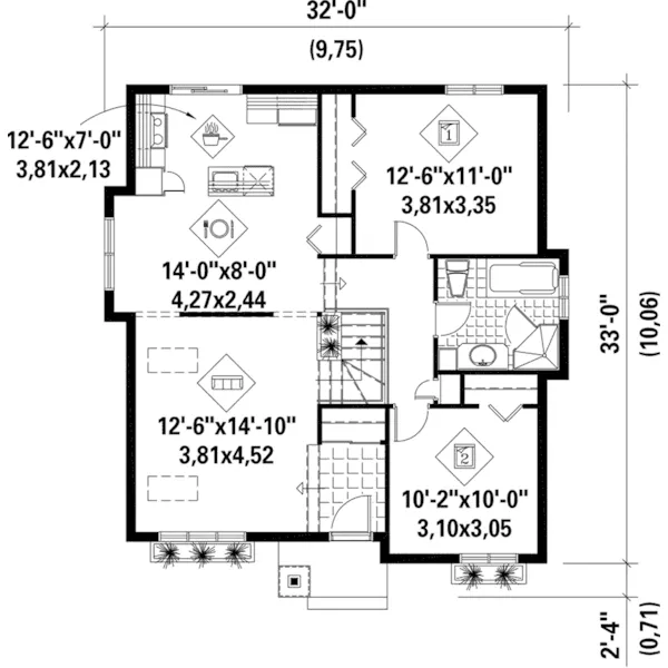 Country House Plan First Floor - Gillham Country Home 126D-0292 - Search House Plans and More