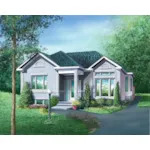 Colonial House Plan Front of Home - Schwartz Raised Ranch Home 126D-0297 - Shop House Plans and More