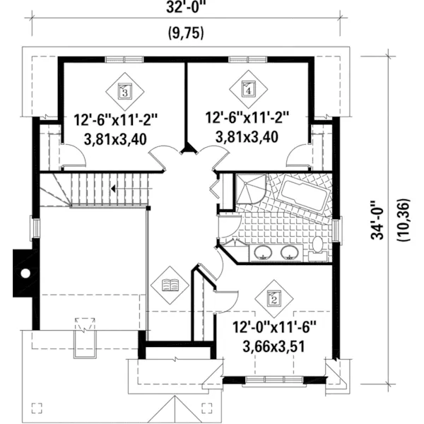 Country House Plan Second Floor - Wamsley Country Home 126D-0300 - Shop House Plans and More